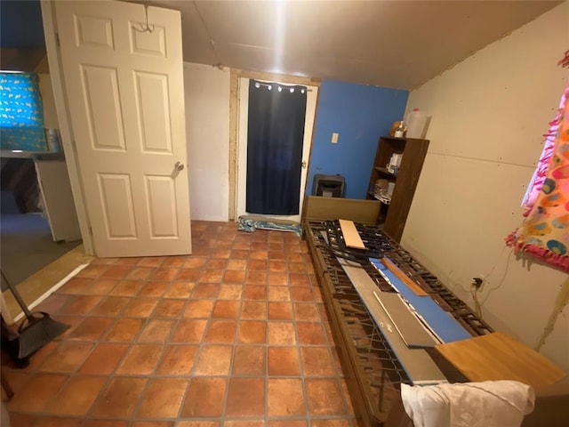 interior space featuring tile patterned flooring