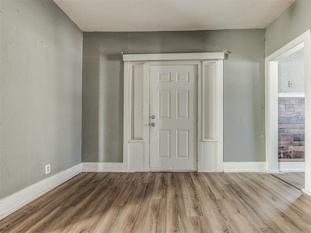 entryway featuring hardwood / wood-style flooring