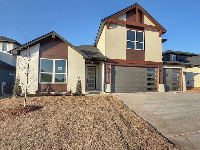 view of front of house featuring a garage