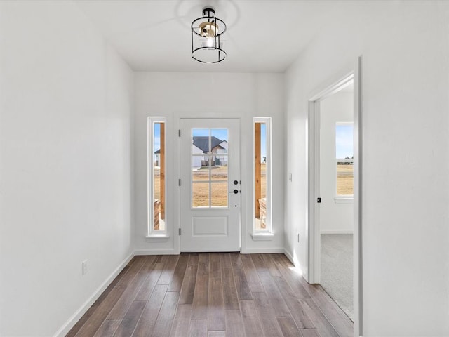 foyer with light hardwood / wood-style flooring