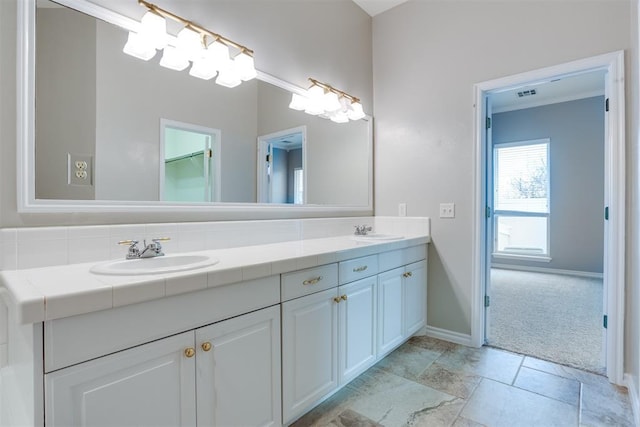 bathroom featuring vanity