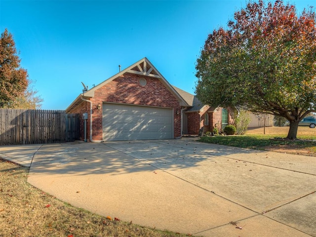 view of front facade with a garage