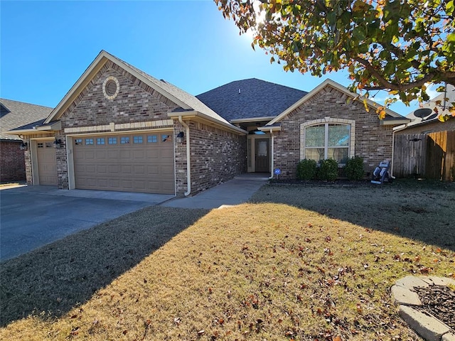 view of front facade with a garage