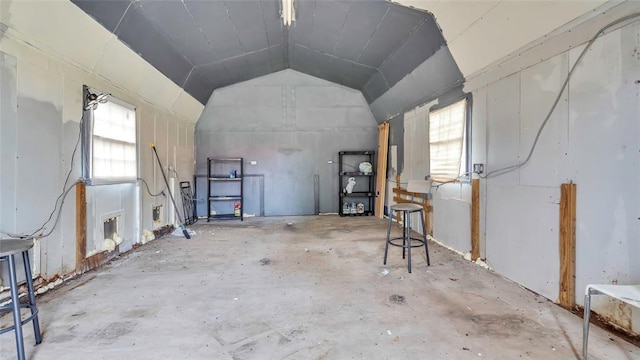 basement with plenty of natural light