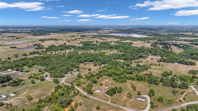 bird's eye view with a rural view