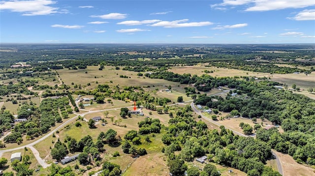 bird's eye view with a rural view