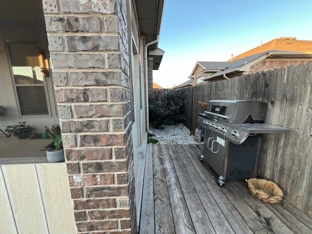 deck with grilling area