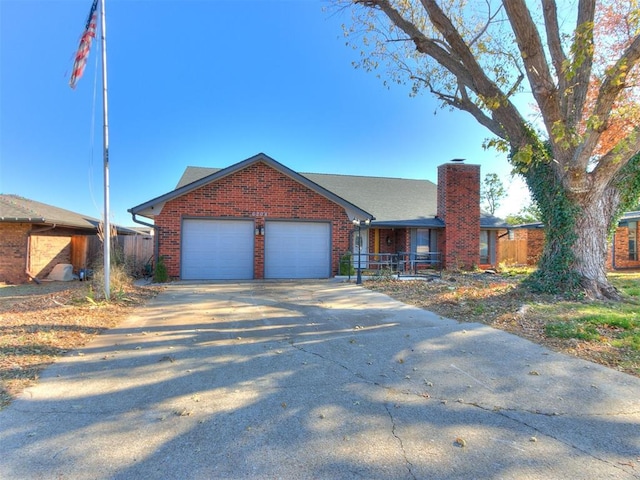 ranch-style home with a garage