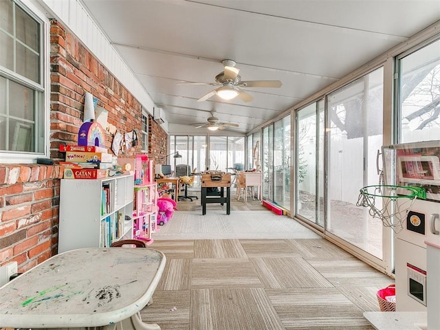 sunroom with a healthy amount of sunlight