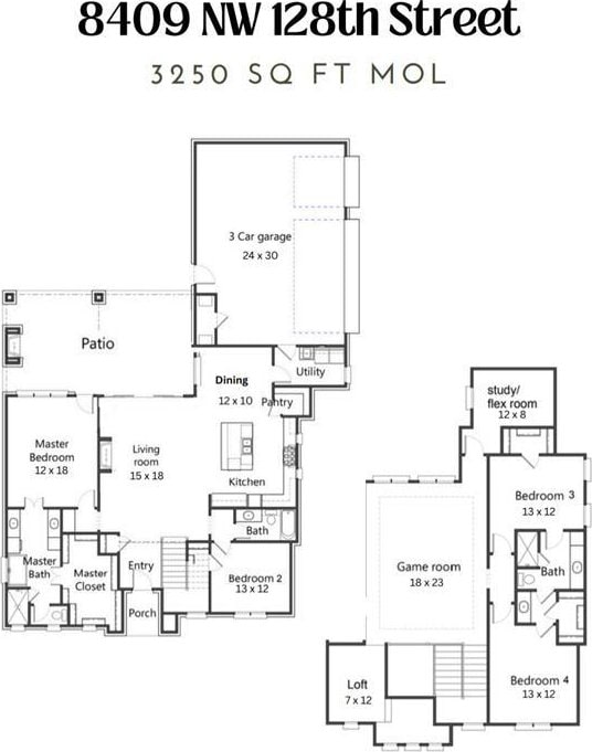8409 NW 128th St, Oklahoma City, OK 73142 - home floor plan