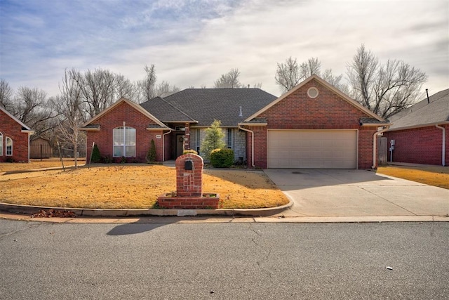 single story home featuring a garage