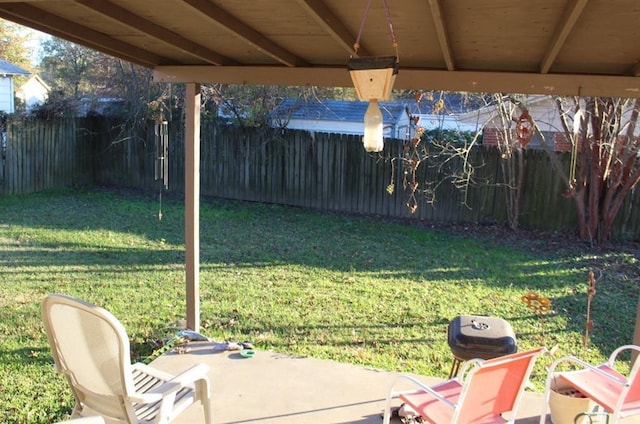 view of yard with a patio