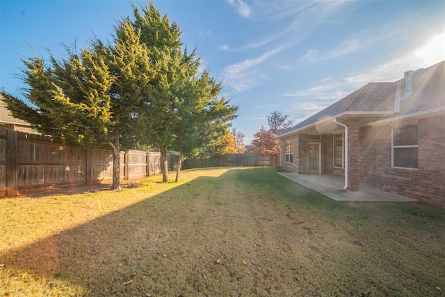 view of yard featuring a patio area