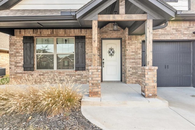 property entrance featuring a garage