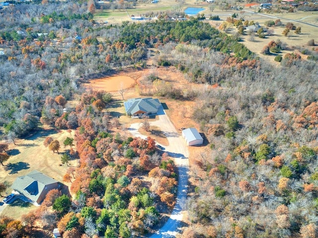 aerial view with a rural view