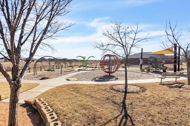 view of community featuring a playground