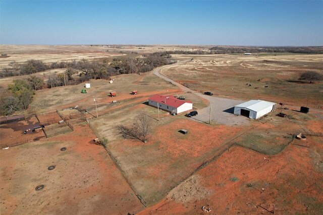 aerial view with a rural view