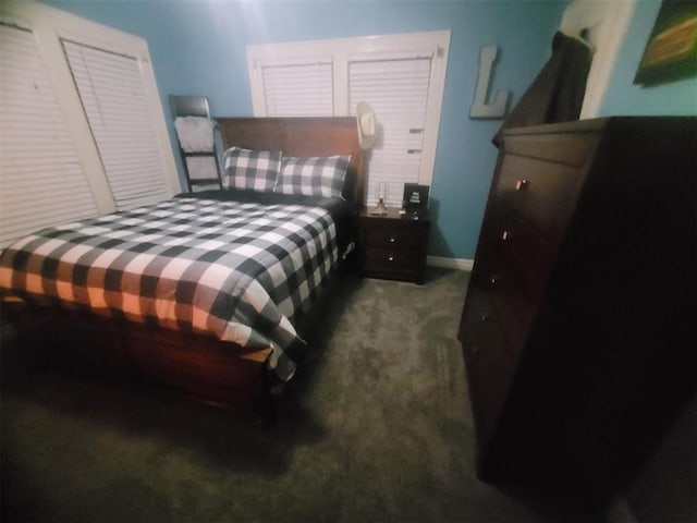 bedroom featuring carpet