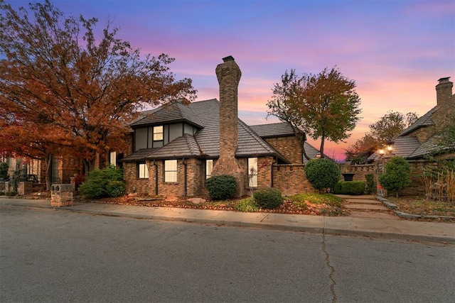 view of tudor-style house