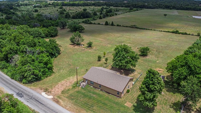 bird's eye view featuring a rural view