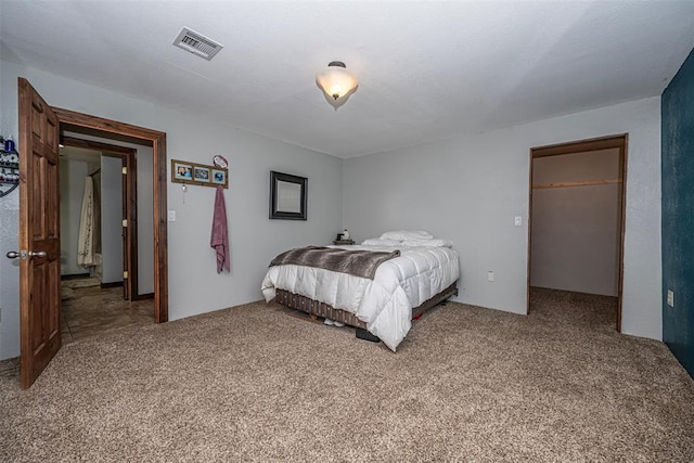 bedroom with carpet