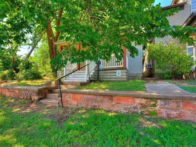 exterior space with a porch