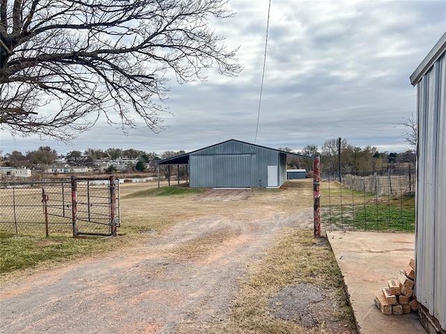 exterior space featuring an outbuilding