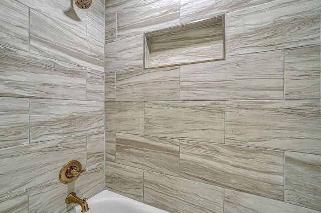 details with tiled shower / bath