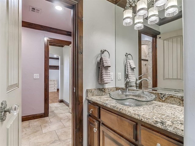 bathroom with vanity