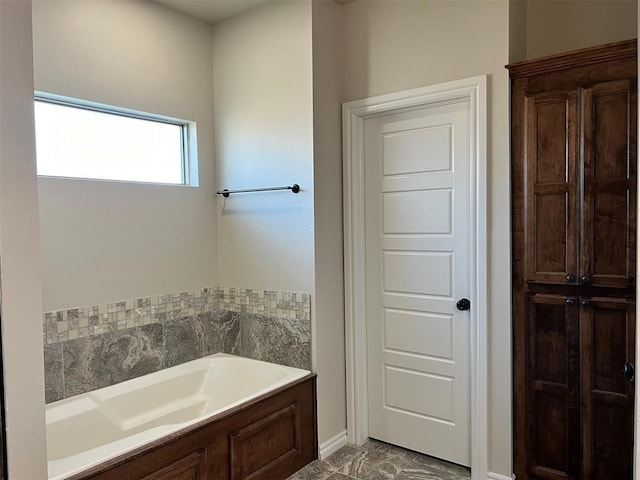 bathroom featuring a bathing tub