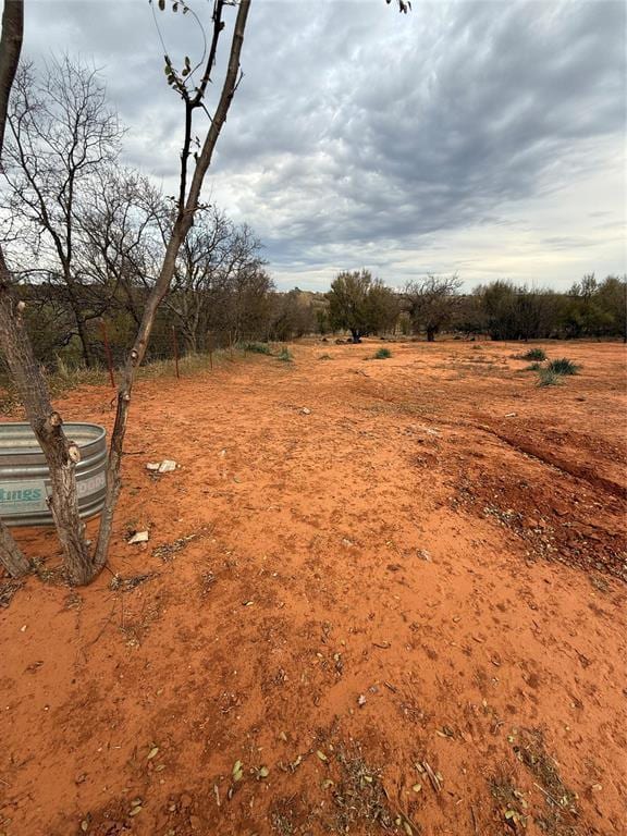 view of yard with a rural view