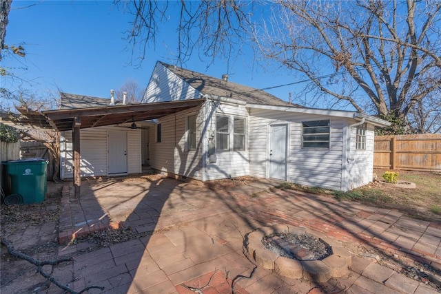 exterior space featuring a carport and a patio area