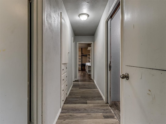 hall featuring dark hardwood / wood-style flooring