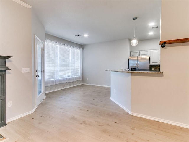 interior space featuring light wood-type flooring