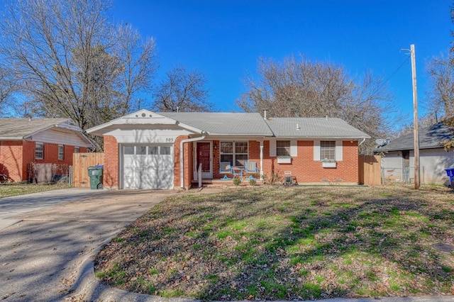 ranch-style house with a garage