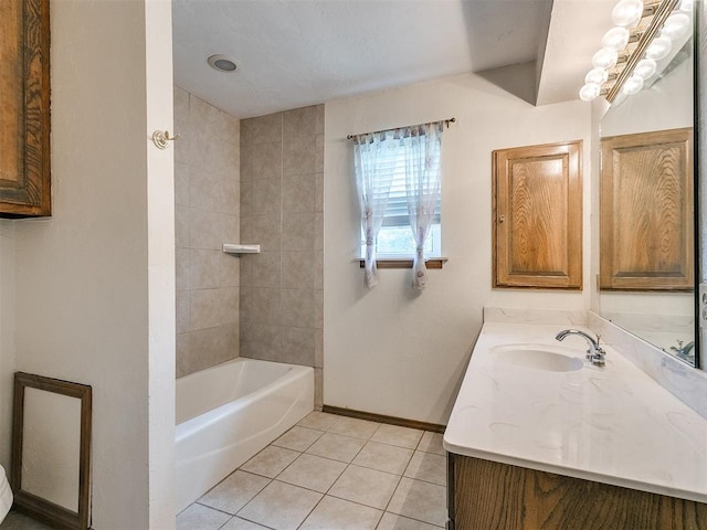 bathroom featuring tile patterned floors and vanity