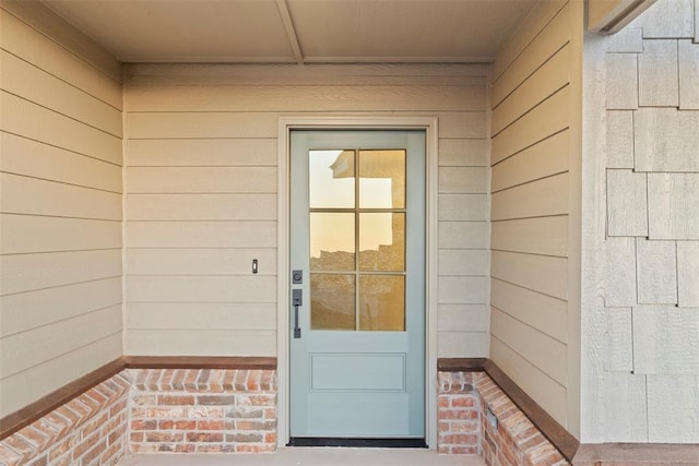 view of doorway to property