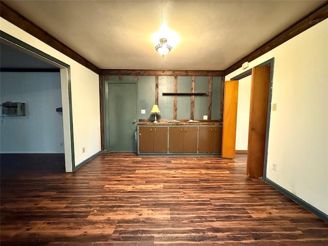 interior space featuring dark hardwood / wood-style flooring