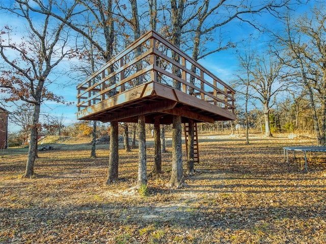 view of property's community with a trampoline