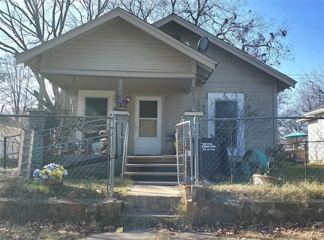 bungalow-style house featuring a porch