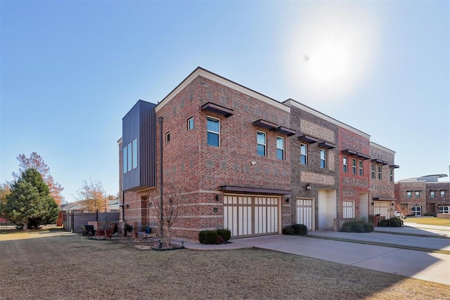 view of property with a garage