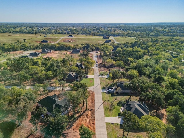 bird's eye view with a rural view