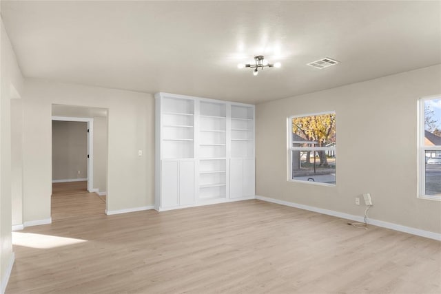 interior space with light wood-type flooring