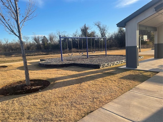 view of jungle gym