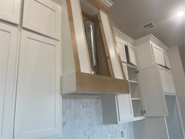 details featuring white cabinets