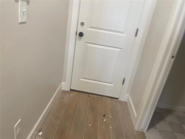 entryway featuring dark wood-type flooring