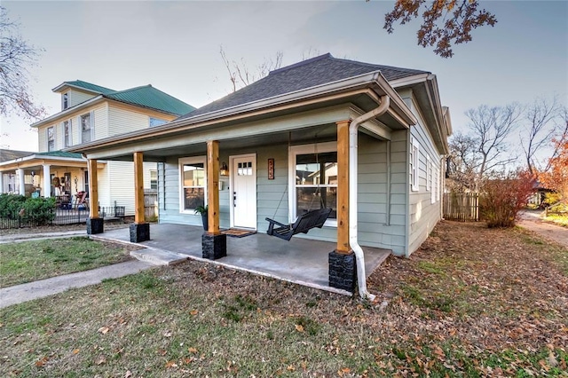 view of front of home featuring a porch