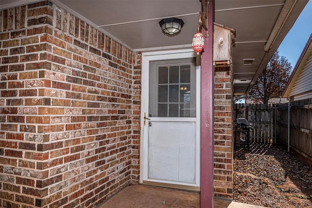 view of doorway to property