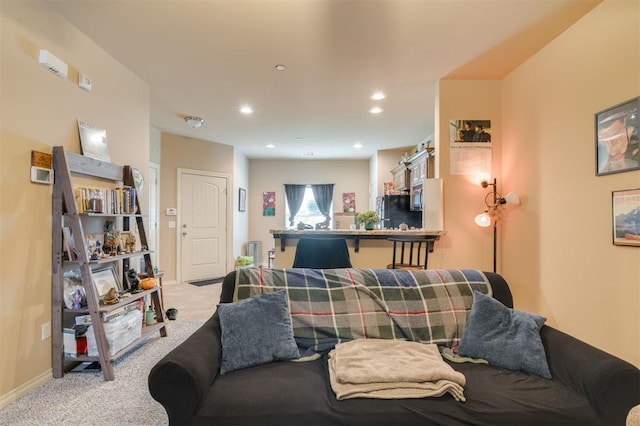 view of carpeted living room