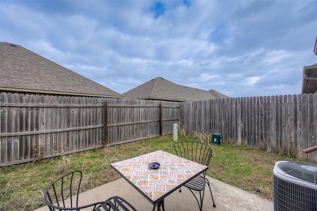 view of patio / terrace featuring central AC